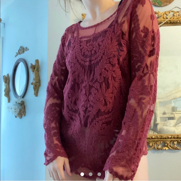 🥽urban outfitters lace blouse🌵 - Picture 1 of 3